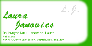 laura janovics business card